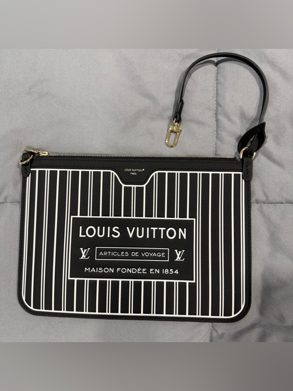 Brand New POUCH ONLY Neverfull Inside Out MM Black